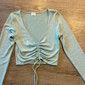 Aritizia Wilfred Free Green Crop Top